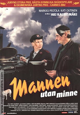 Mannen utan minne 2002 movie poster Kati Outinen Markku Peltola Aki Kaurismäki Finland
