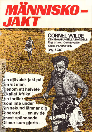 The Naked Prey 1965 movie poster Gert van den Bergh Ken Gampu Cornel Wilde Find more: Africa