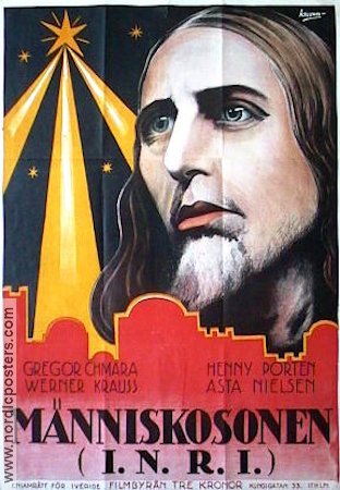 I.N.R.I 1927 movie poster Asta Nielsen Gregor Chmasa Religion