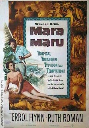 Mara Maru 1952 movie poster Errol Flynn Ruth Roman