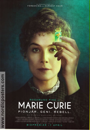 Radioactive 2019 movie poster Rosamund Pike Yvette Feuer Mirjam Novak Marjane Satrapi