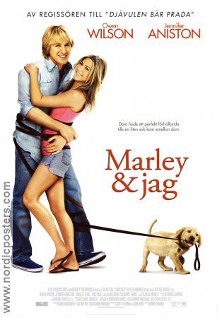 Marley och jag 2008 poster Owen Wilson Jennifer Aniston David Frankel Hundar