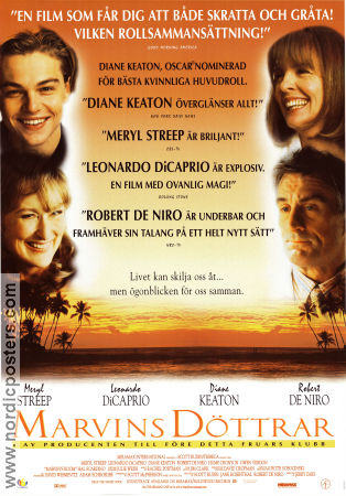 Marvin´s Room 1996 movie poster Meryl Streep Leonardo DiCaprio Diane Keaton Robert De Niro Jerry Zaks