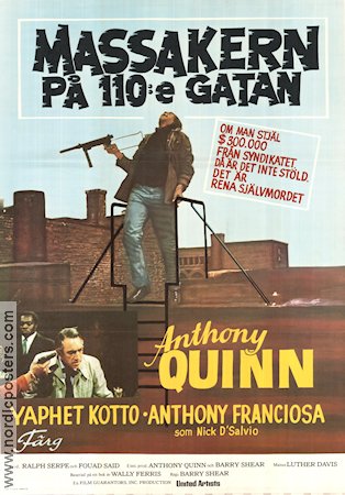 Across 110th Street 1972 movie poster Anthony Quinn Yaphet Kotto Anthony Franciosa Barry Shear