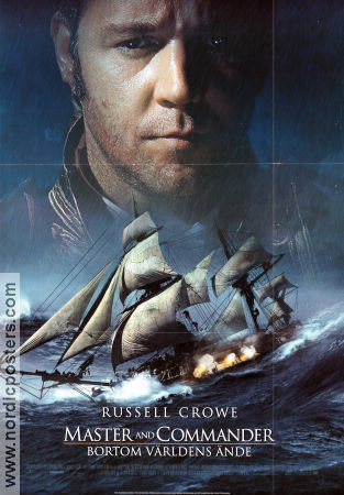 Master and Commander 2003 poster Russell Crowe Paul Bettany Billy Boyd Peter Weir Skepp och båtar