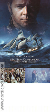 Master and Commander 2003 movie poster Russell Crowe Paul Bettany Billy Boyd Peter Weir Ships and navy