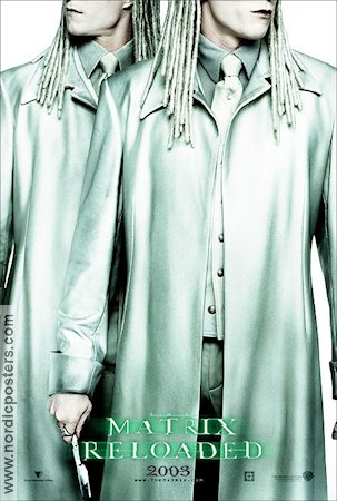 The Matrix Reloaded 2003 movie poster Keanu Reeves Carrie-Anne Moss Andy Wachowski