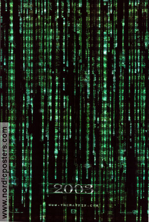 The Matrix Reloaded 2003 movie poster Keanu Reeves Laurence Fishburne Carrie-Anne Moss Hugo Weaving Andy Wachowski