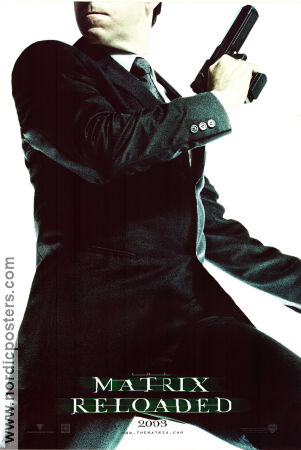 The Matrix Reloaded 2003 movie poster Hugo Weaving Agent Smith Andy Wachowski