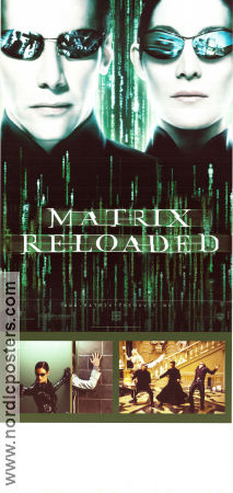 The Matrix Reloaded 2003 movie poster Keanu Reeves Carrie-Anne Moss Andy Wachowski