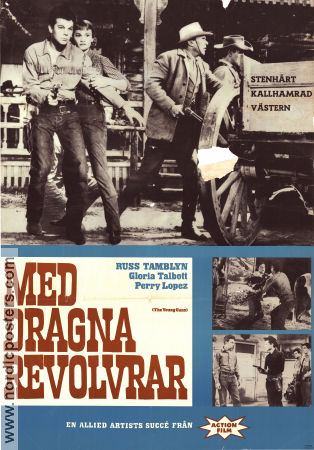 Med dragna revolvrar 1956 poster Russ Tamblyn Gloria Talbott Albert Band