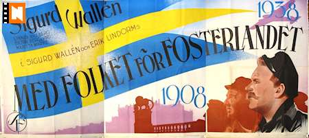Med folket för fosterlandet 1938 movie poster Sigurd Wallén Erik Lindorm Politics Find more: Large poster