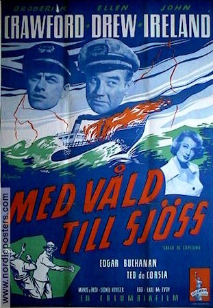 Cargo to Capetown 1950 movie poster Broderick Crawford Ellen Drew