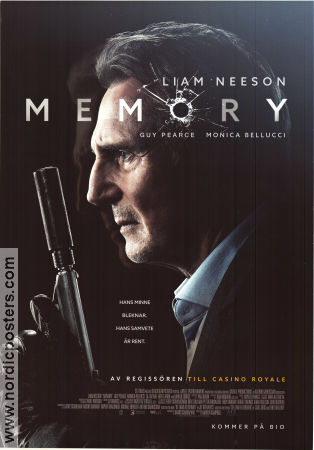 Memory 2022 movie poster Liam Neeson Guy Pearce Taj Atwal Martin Campbell Guns weapons