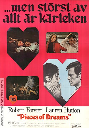 Pieces of Dreams 1971 movie poster Robert Forster Lauren Hutton Romance