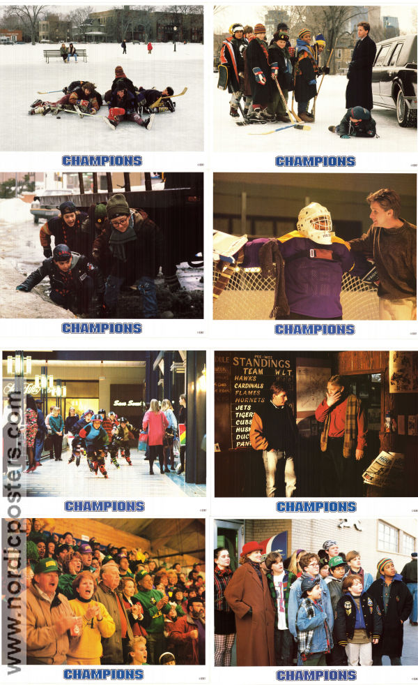 The Mighty Ducks 1992 lobby card set Emilio Estevez Joss Ackland Lane Smith Stephen Herek Sports Winter sports