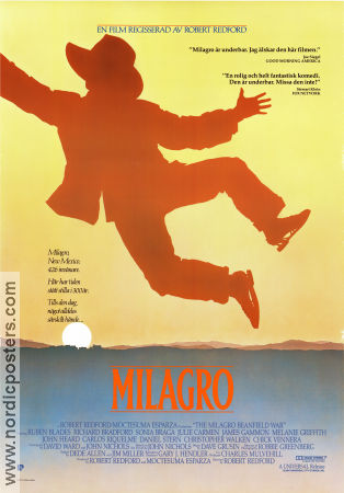 The Milagro Beanfield War 1987 movie poster Ruben Blades Richard Bradford Sonia Braga Robert Redford