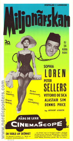 The Millionairess 1960 movie poster Sophia Loren Peter Sellers Alastair Sim Anthony Asquith Ladies