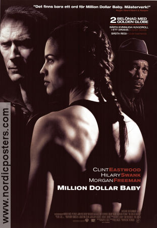 Million Dollar Baby 2004 movie poster Hilary Swank Morgan Freeman Jay Baruchel Clint Eastwood Boxing