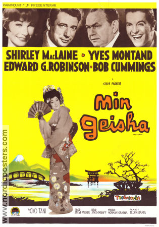 My Geisha 1962 movie poster Shirley MacLaine Yves Montand Edward G Robinson Robert Cummings Jack Cardiff Asia