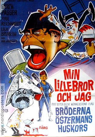 Min lillebror och jag 1968 movie poster Dirch Passer Lau Lauritzen Denmark