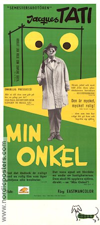 Mon Oncle 1958 movie poster Jean-Pierre Zola Adrienne Servantie Jacques Tati