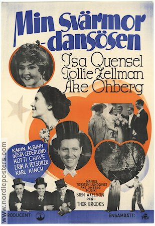 Min svärmor dansösen 1936 movie poster Tollie Zellman Isa Quensel