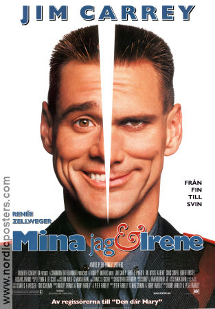 Me Myself and Irene 2000 movie poster Jim Carrey Renée Zellweger Bobby Peter Farrelly