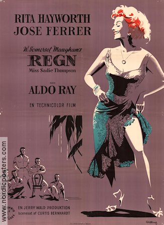 Miss Sadie Thompson 1954 movie poster Rita Hayworth José Ferrer
