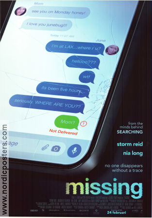 Missing 2023 movie poster Tim Griffin Ava Zaria Lee Nia Long Nicholas D Johnson