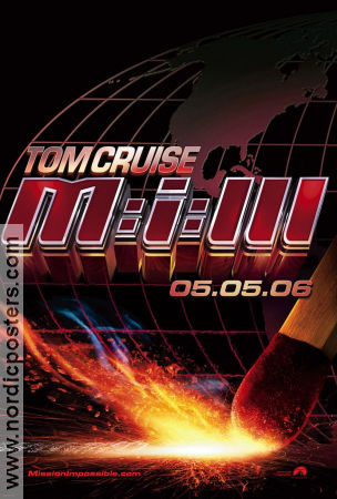 Mission: Impossible III 2006 movie poster Tom Cruise Michelle Monaghan Ving Rhames JJ Abrams