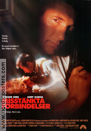 Misstänkta förbindelser 1990 poster Richard Gere Andy Garcia Nancy Travis Mike Figgis