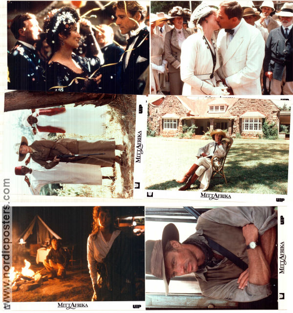 Out of Africa 1985 lobby card set Meryl Streep Robert Redford Klaus Maria Brandauer Sydney Pollack Writer: Karen Blixen