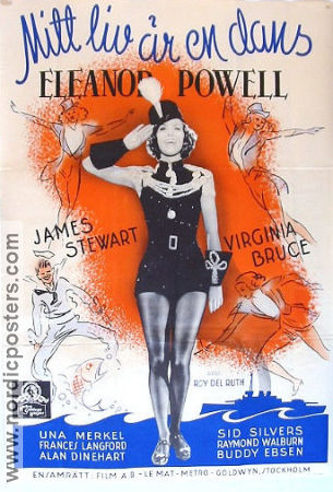 Born to Dance 1936 movie poster Eleanor Powell James Stewart Roy Del Ruth Dance