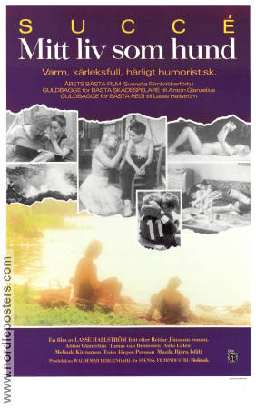 My Life as a Dog 1985 movie poster Anton Glanzelius Tomas von Brömssen Anki Lidén Melinda Kinnaman Lasse Hallström
