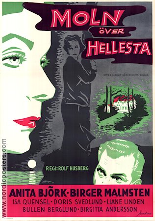 Moln över Hellesta 1956 movie poster Anita Björk Birger Malmsten Isa Quensel Birgitta Andersson Rolf Husberg Production: Sandrews Artistic posters