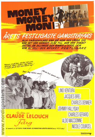 Money Money Money 1972 poster Lino Ventura Claude Lelouch