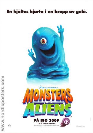 Monsters vs Aliens 2009 movie poster Reese Witherspoon Bob Letterman Animation 3-D