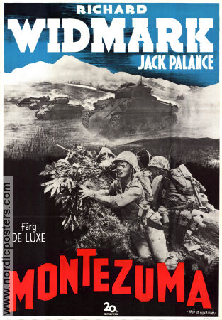 Halls of Montezuma 1951 movie poster Richard Widmark Jack Palance Reginald Gardiner Lewis Milestone War