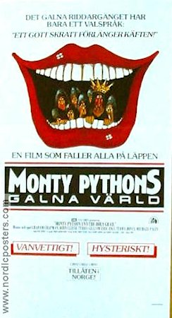 Monty Python and the Holy Grail 1975 movie poster Graham Chapman John Cleese Terry Gilliam Find more: Monty Python