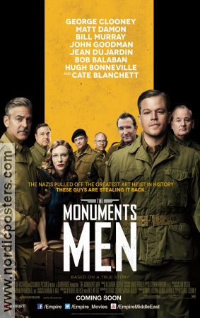 The Monuments Men 2014 movie poster Matt Damon Cate Blanchett Bill Murray George Clooney