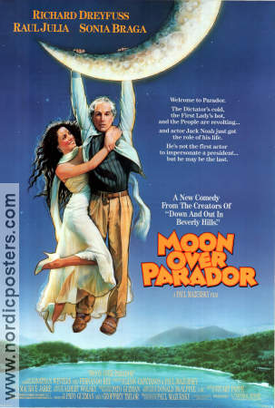 Moon Over Parador 1988 movie poster Raul Julia Sonia Braga Paul Mazursky