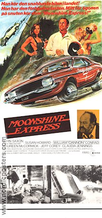 Moonshine County Express 1977 movie poster John Saxon William Conrad Susan Howard Gus Trikonis Cars and racing