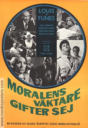 Le gendarme se marie 1969 movie poster Louis de Funes Jean Lefebvre Jean Girault