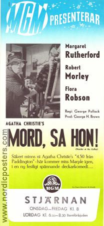 Murder at the Gallop 1963 movie poster Margaret Rutherford Stringer Davis Robert Morley George Pollock Writer: Agatha Christie