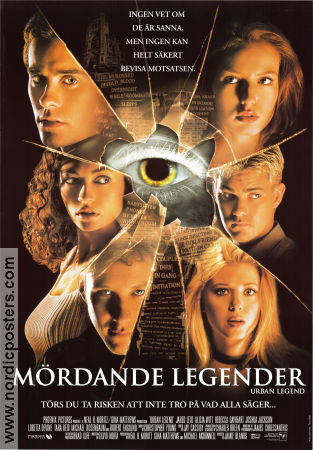 Mördande legender 1998 poster Jared Leto Alicia Witt Rebecca Gayheart Jamie Blanks