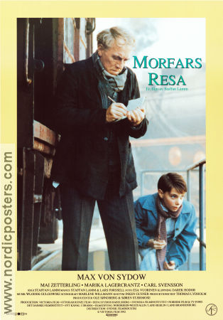 Morfars resa 1993 poster Max von Sydow Marika Lagercrantz Mai Zetterling Staffan Lamm Resor