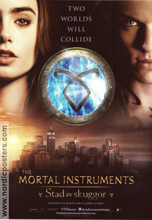 The Mortal Instruments: City of Bones 2013 movie poster Lily Collins Jamie Campbell Bower Robert Sheehan Harald Zwart