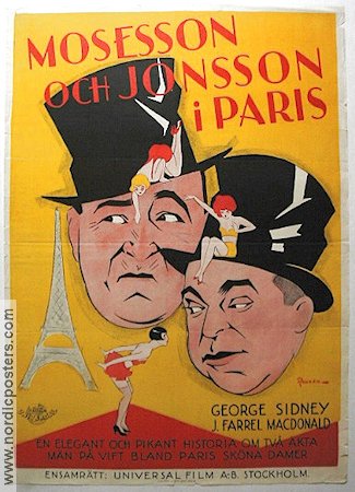 The Cohens and the Kellys in Paris 1928 movie poster George Sidney J Farrel Macdonald