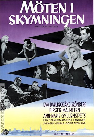 Möten i skymningen 1957 movie poster Eva Dahlbeck Åke Grönberg Birger Malmsten Alf Kjellin Sven-Eric Gamble Per Anders Fogelström